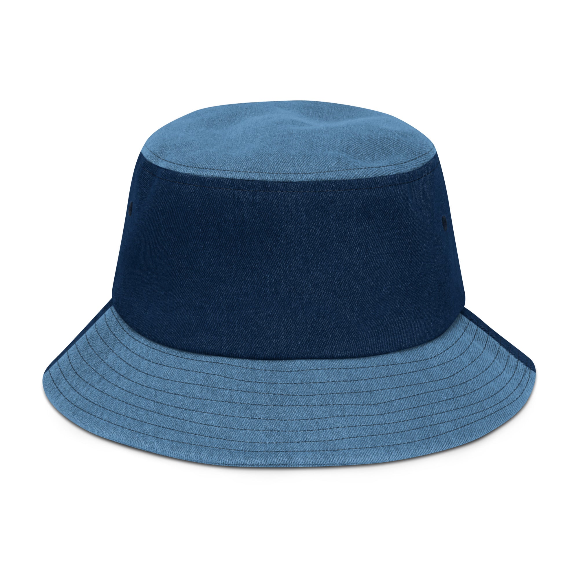VA Embroidered Monogram Denim bucket hat - Light Denim