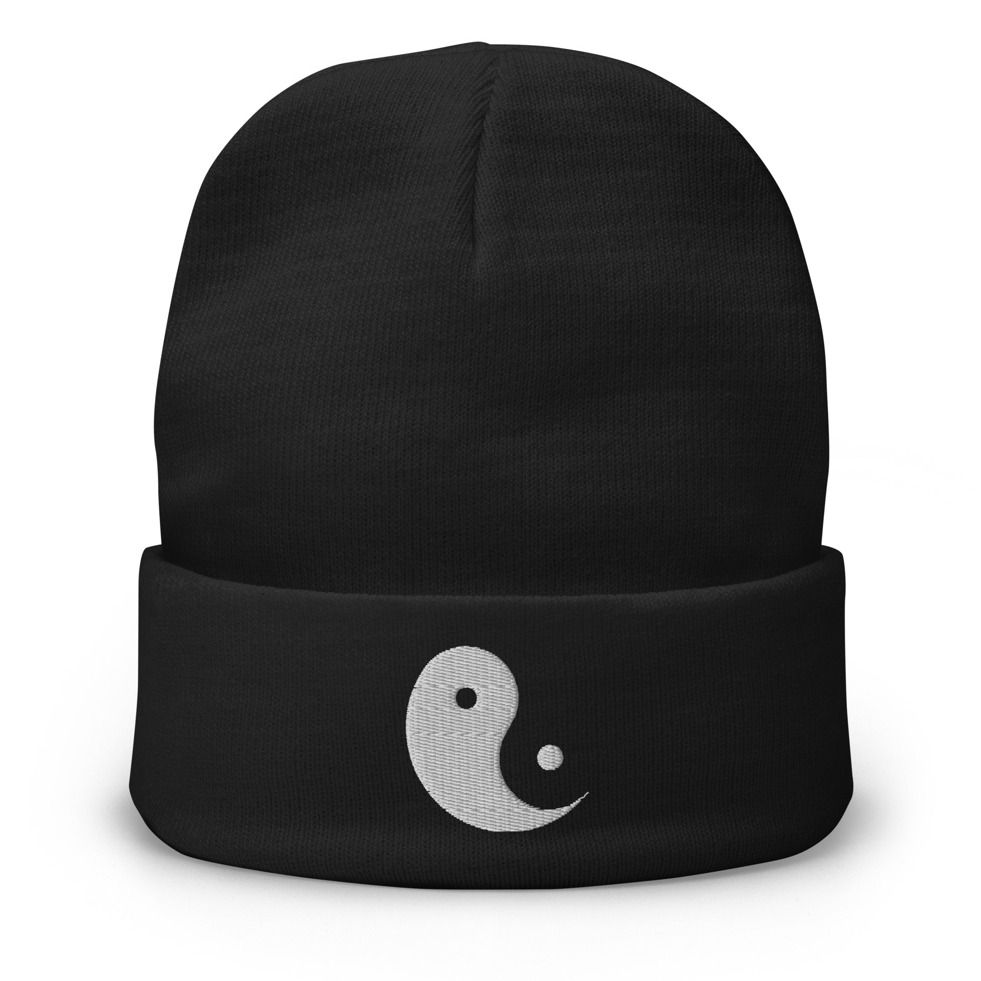 Embroidered Ying Yang Beanie – Monotone Music